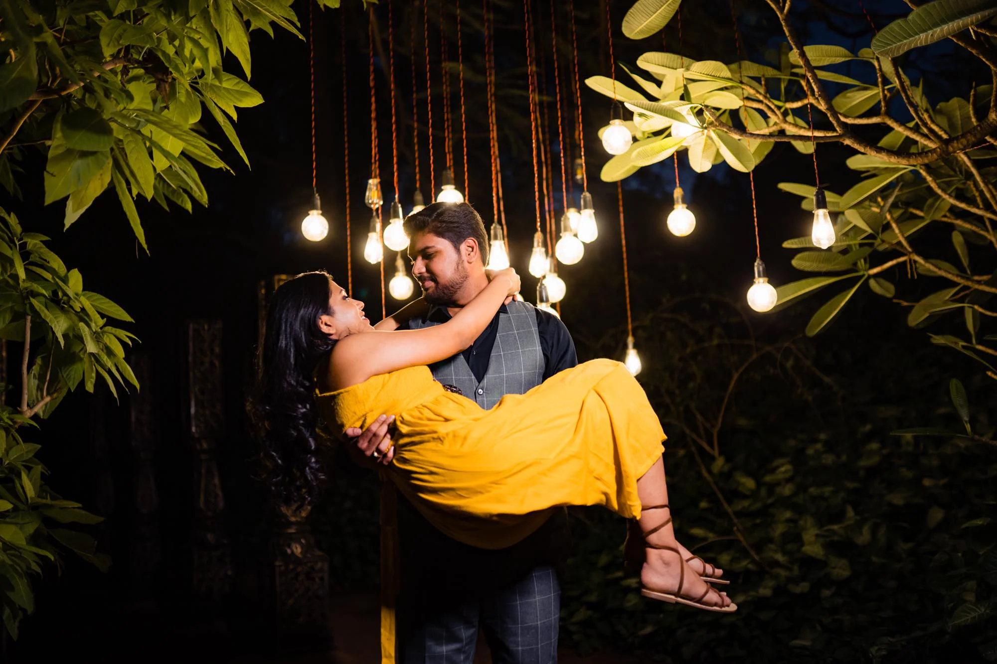 Night pre wedding photoshoot Bangalore